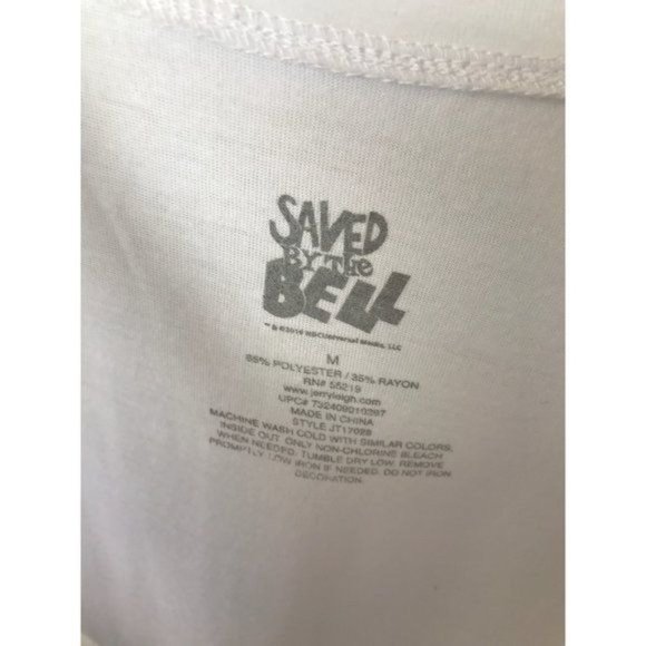 Saved By The Bell T Shirt Graphic Tee Top Short Sleeve Polyester Blend Solid S - Picture 3 of 7